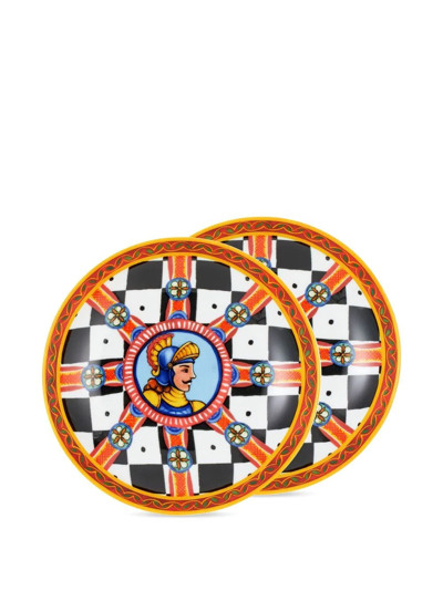 Dolce & Gabbana Set 2 Porcelain Soup Plates In White