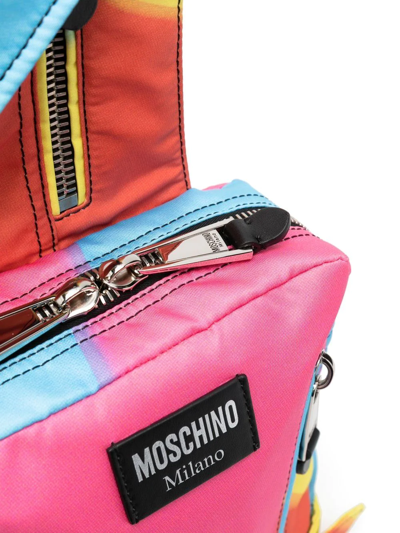Shop Moschino Tie-dye Sling Backpack In Pink