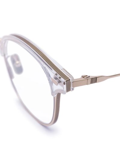 Shop Gentle Monster Alio X C1 Round-frame Glasses In Nude