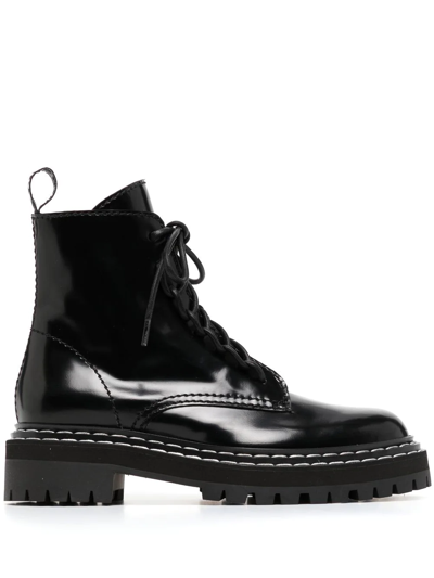 Shop Proenza Schouler Lace-up Ankle Boots In Schwarz