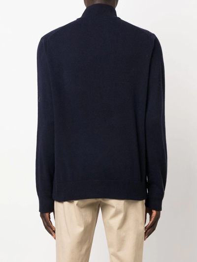 Polo Ralph Lauren Ralph Lauren Cotton Sweater With Zipper Hunter Navy In Blau