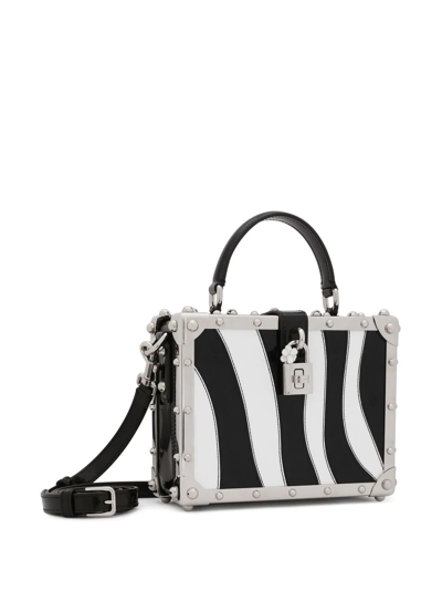 Dolce & Gabbana Dolce Box Zebra-print Top-handle Bag In White