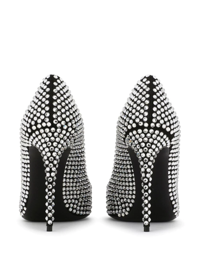 Dolce & Gabbana Houndstooth Pointed Toe Stiletto Heel Pumps In Black