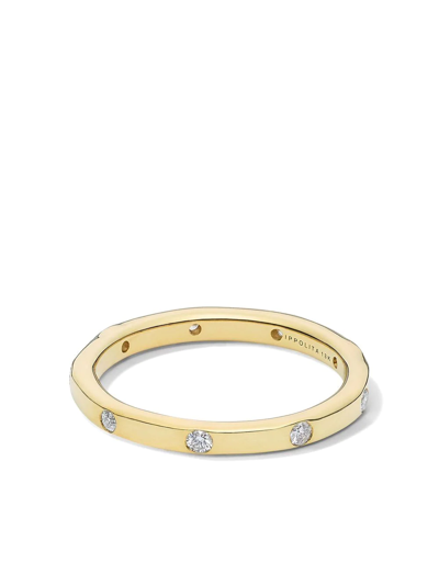 Shop Ippolita 18kt Yellow Gold Stardust Thin Diamond Band Ring