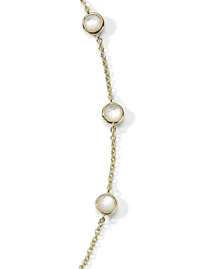 Shop Ippolita 18kt Yellow Gold Lollipop 13-stone Station Mother-of-pearl Necklace