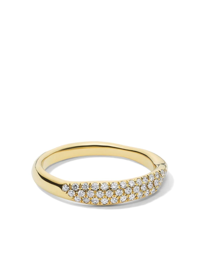 Shop Ippolita 18kt Yellow Gold Stardust Top Squiggle Diamond Band Ring