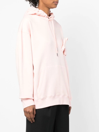 Shop Opening Ceremony Box-logo Rib-trimmed Hoodie In Rosa