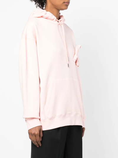 Opening Ceremony Box-logo Rib-trimmed Hoodie In Rosa