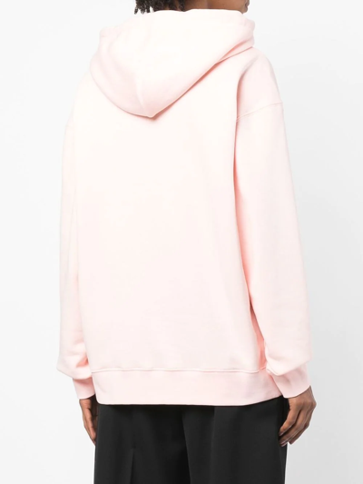 Shop Opening Ceremony Box-logo Rib-trimmed Hoodie In Rosa