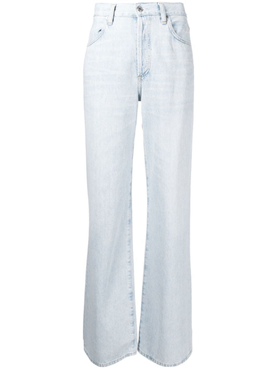 Shop Citizens Of Humanity Aninna Wide-leg Jeans In Blau