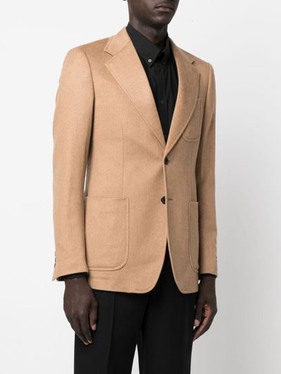 Prada Fitted Single-breasted Blazer In Nude