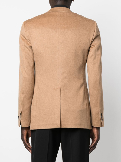Prada Fitted Single-breasted Blazer In Nude