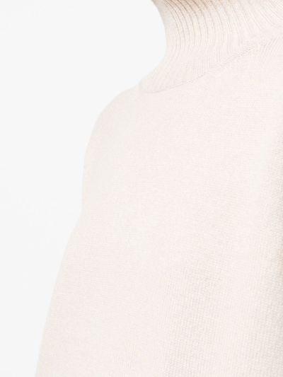 Shop Lorena Antoniazzi Ribbed-knit Cashmere Jumper In Nude