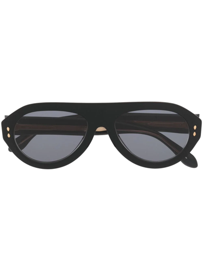 Shop Isabel Marant Eyewear Pilot-frame Sunglasses In Schwarz
