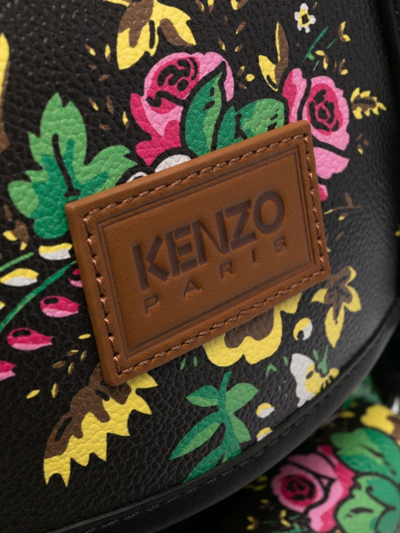 Shop Kenzo Pop Bouquet Messenger Backpack In Black