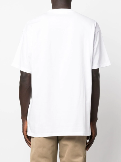 Shop Carhartt Logo-print Cotton T-shirt In Weiss