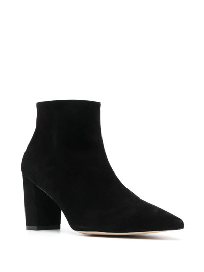 Stuart Weitzman Sue 75mm Suede Boots In Schwarz