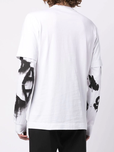 Shop Alyx Logo Print Long Sleeve T-shirt In White