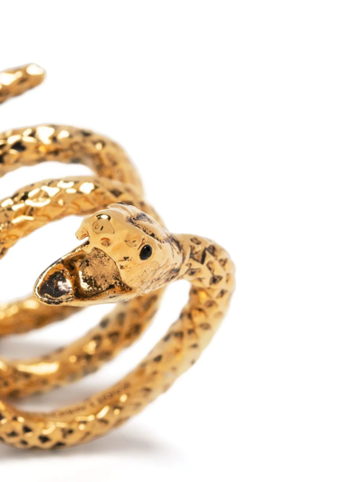 Shop Saint Laurent Snake Gold-tone Ring