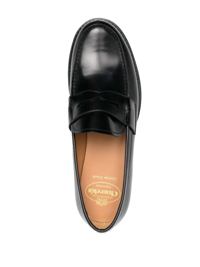 Shop Church's Leather Penny Loafers In Black