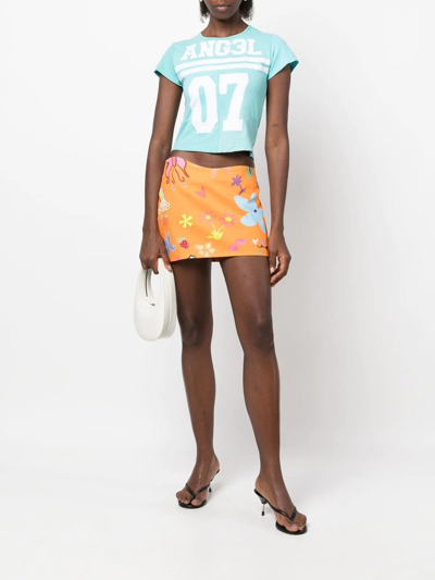 Collina Strada Ang3l Cotton Graphic Tee In Blau