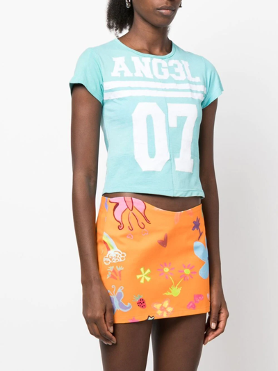 Collina Strada Ang3l Cotton Graphic Tee In Blau