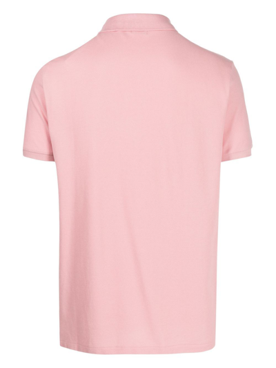 Shop Polo Ralph Lauren Logo-embroidered Cotton Polo Shirt In Rosa