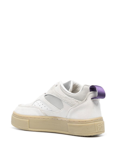Shop Eytys Panelled Sidney Sneakers In Weiss