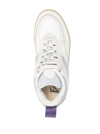 Shop Eytys Panelled Sidney Sneakers In Weiss
