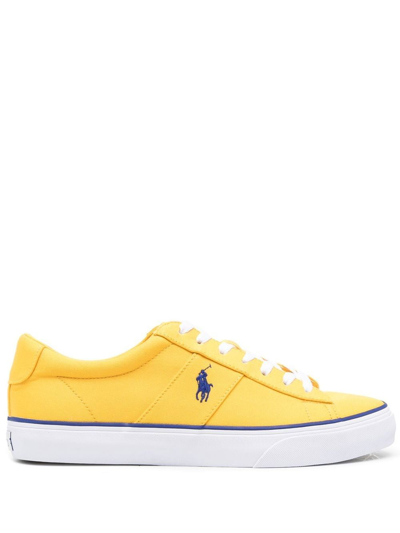 Polo Ralph Lauren Keaton Low-top Skate Canvas Sneakers In Yellow | ModeSens