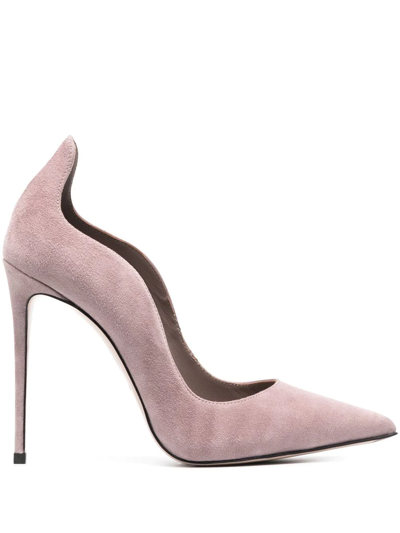 Shop Le Silla 125mm Ivy Suede Pumps In Rosa