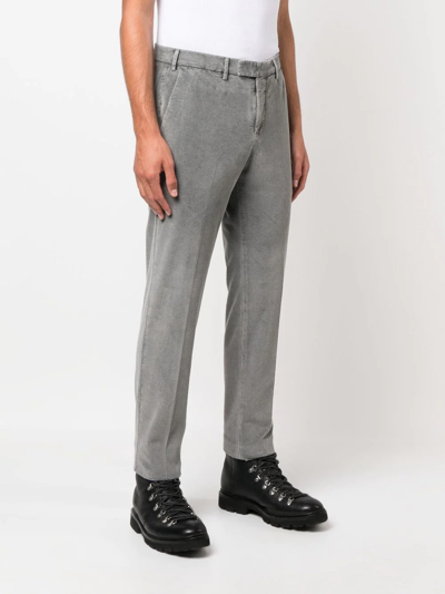 Pt Torino Corduroy Straight-leg Trousers In Grau