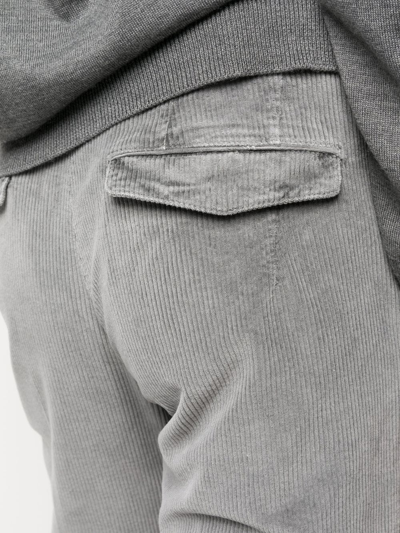 Pt Torino Corduroy Straight-leg Trousers In Grau