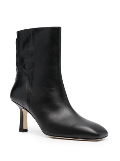Shop Aeyde Lola Leather Ankle Boots In Schwarz