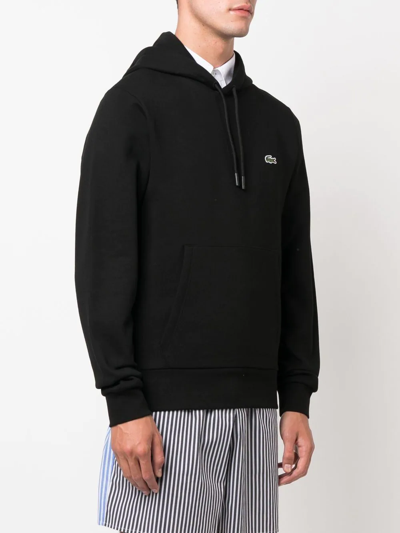 Lacoste Big Croco Hoodie In Schwarz