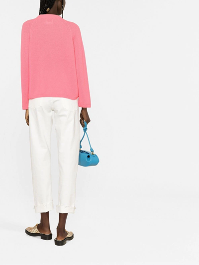 Forte Forte Ribbed Raglan-sleeve Jumper In Rosa
