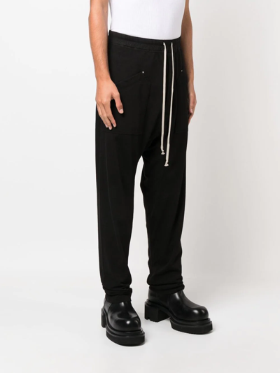 Shop Rick Owens Drkshdw Drawstring-waist Drop-crotch Trousers In Schwarz