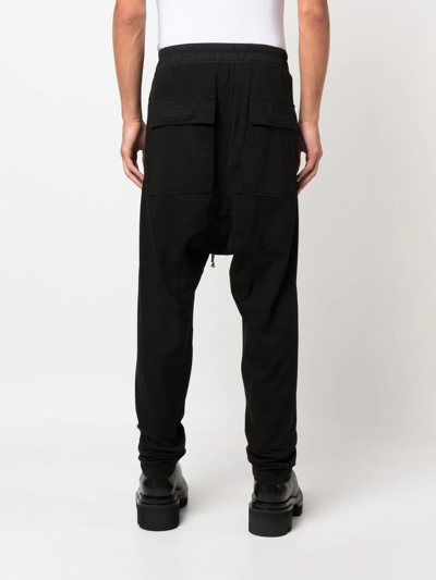 Shop Rick Owens Drkshdw Drawstring-waist Drop-crotch Trousers In Schwarz