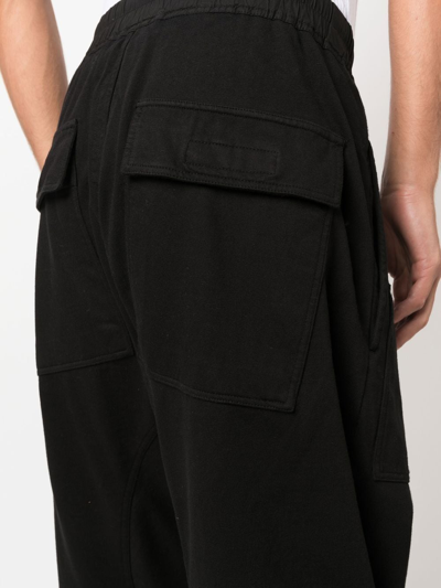 Shop Rick Owens Drkshdw Drawstring-waist Drop-crotch Trousers In Schwarz