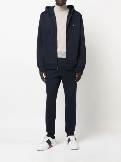 Polo Ralph Lauren Mens  Long-sleeved Double-knit Relaxed-fit Jersey Hoody In Blue