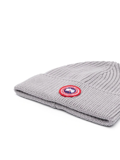Canada Goose Arctic Disc Knitted Wool Beanie In 961 Mist Grey