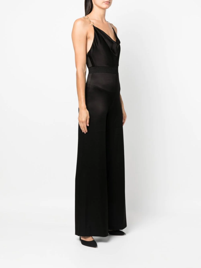 Shop Alice And Olivia Chain-link Detail Jumpsuit In Schwarz