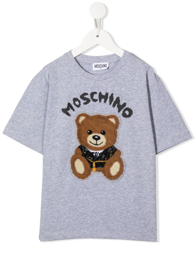Shop Moschino Teddy Bear-detail T-shirt In Grau