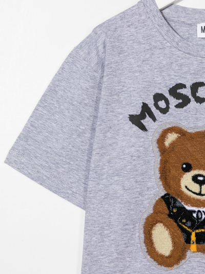 Shop Moschino Teddy Bear-detail T-shirt In Grau