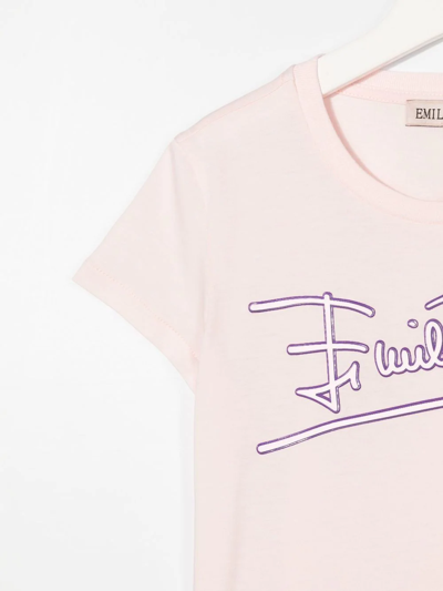 Shop Pucci Junior Logo-print T-shirt In Rosa
