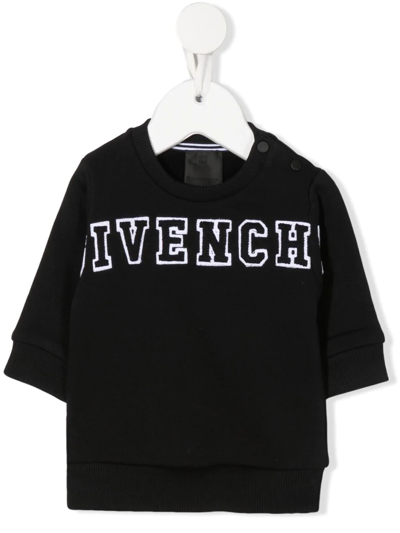 Shop Givenchy Logo-patch Cotton Sweatshirt In Schwarz