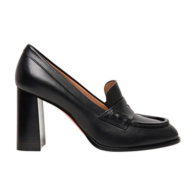 Shop Santoni Leather High-heel Pumps In Black