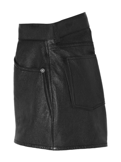 Shop Saint Laurent High-waist Mini Shorts In Black