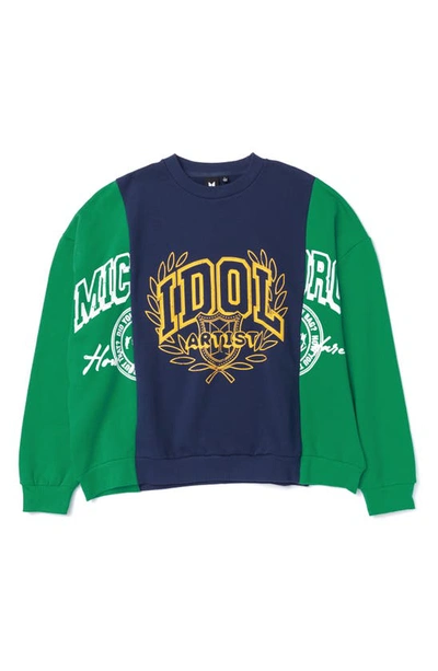 Shop Bts Themed Merch Gender Inclusive Idol Varsity Sweatshirt In Multi Color