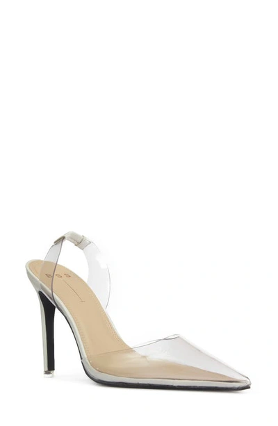 Shop Black Suede Studio Millie Clear Stiletto Sandal In White
